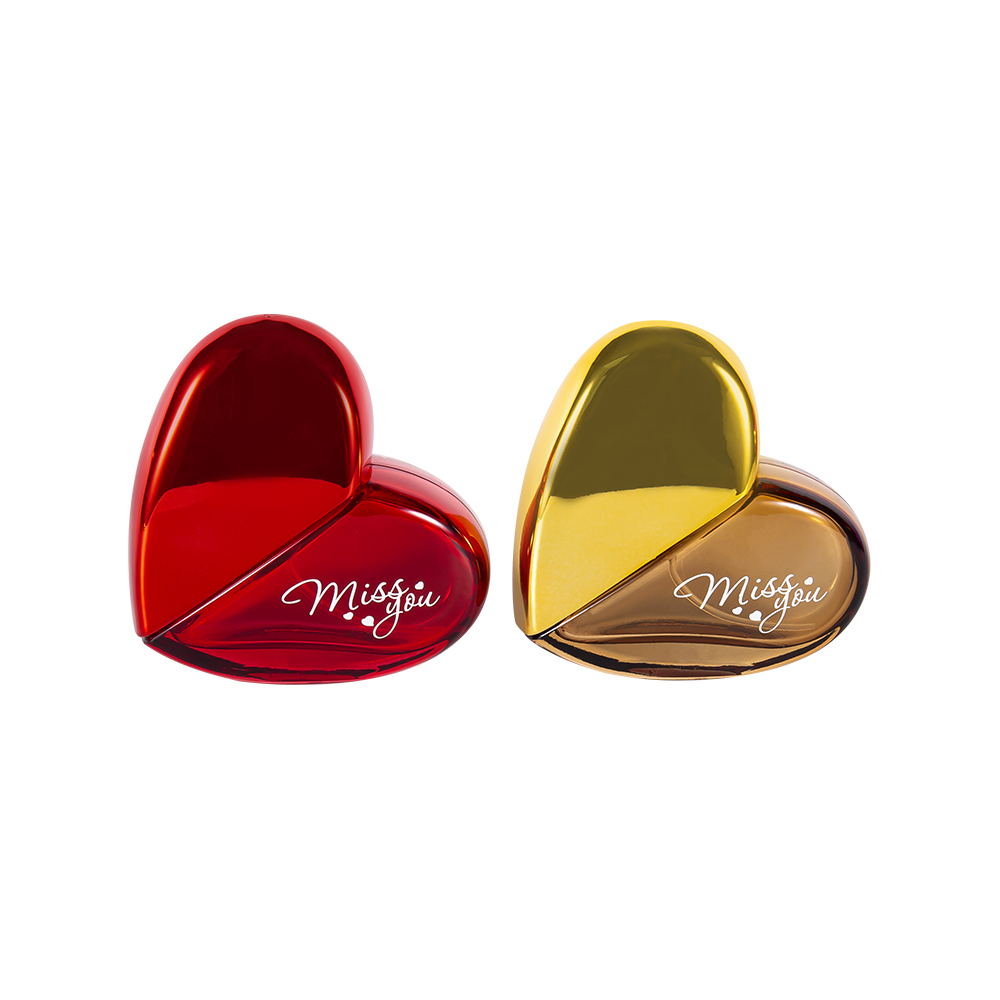 GC193-WJ501 50ML Chai nước hoa thủy tinh hình trái tim có nắp nhựa UV PP