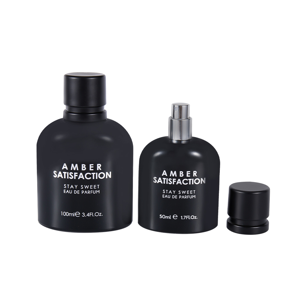 GC3849-WJ176 Chai nước hoa thủy tinh in màu đen sáng 50ML có nắp nhựa ABS PP