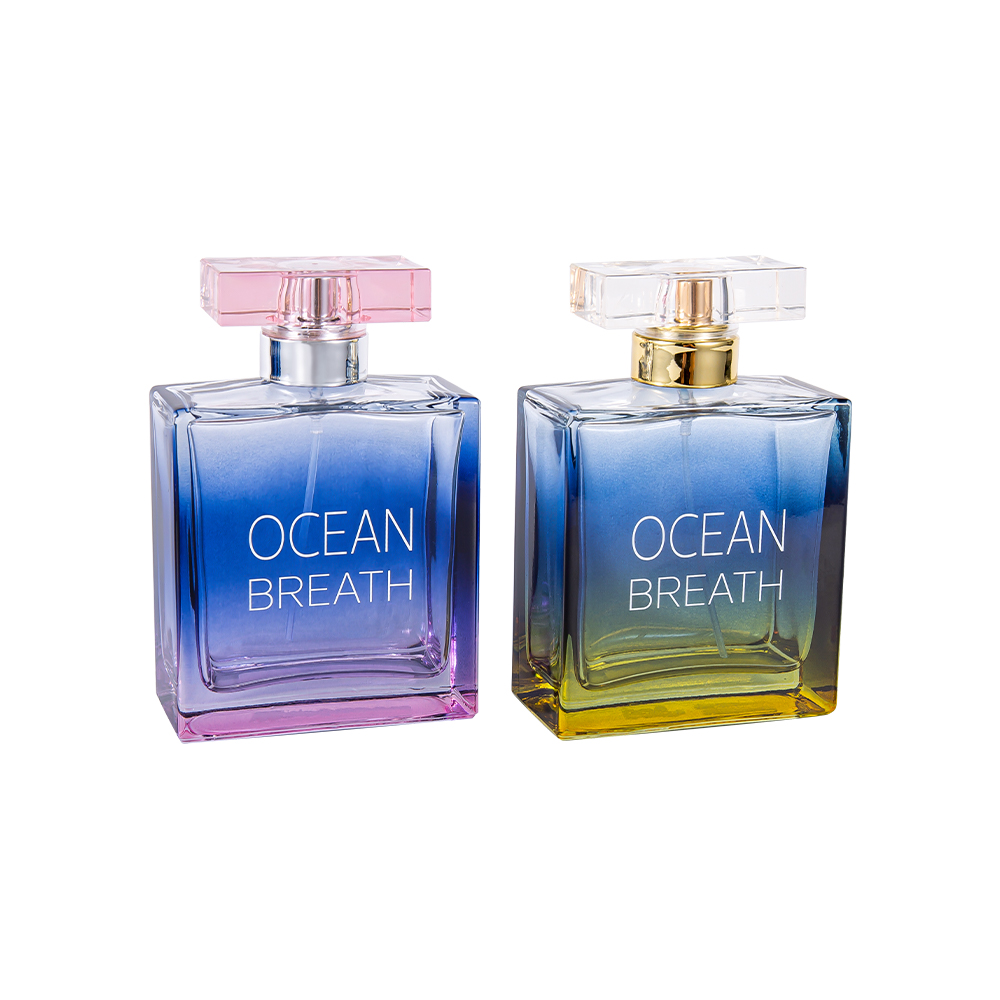 GC4375-WJ208 Chai nước hoa thủy tinh tráng hai tông màu 100ML có nắp phủ UV Surlyn