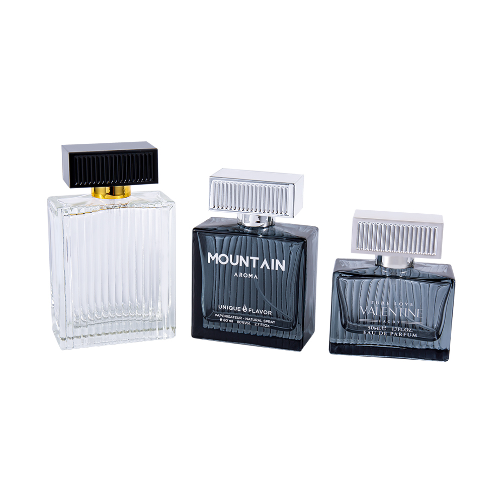 KY1112-WJ2092 Chai nước hoa thủy tinh sọc dọc 100ML có sọc bìa nhựa ABS