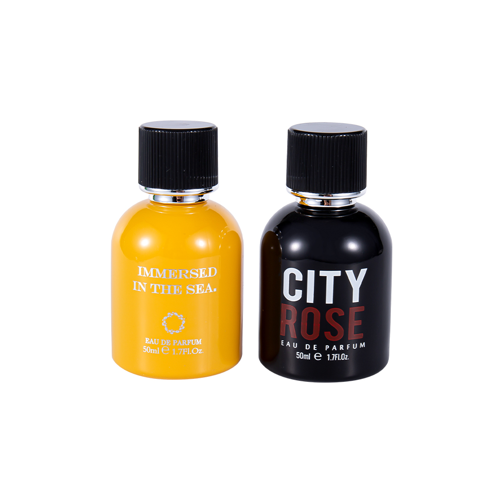 GC4464-WJ2339 Chai nước hoa thủy tinh trang trí hoàn toàn mới 50ML có nắp nước hoa màu đen