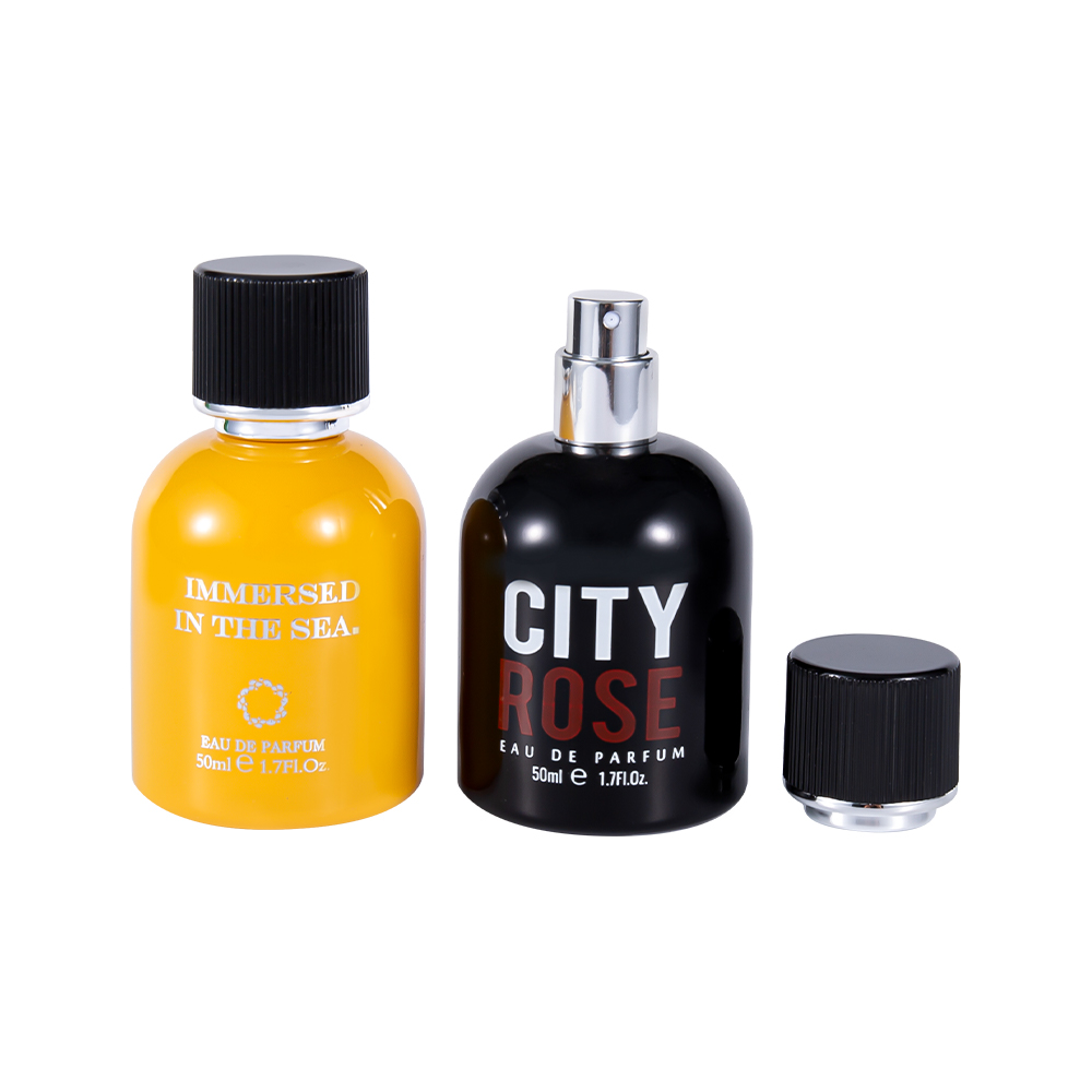 GC4464-WJ2339 Chai nước hoa thủy tinh trang trí hoàn toàn mới 50ML có nắp nước hoa màu đen